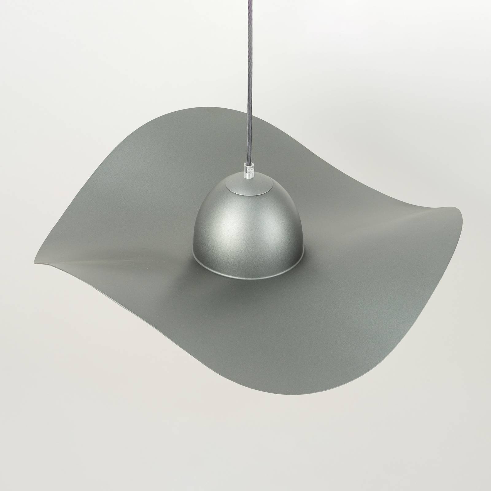 Euluna Hanglamp - Woon-/ Eetkamer - dimbaar - alu / grijs / zink - metaal, textiel, kunststof, mineraal materiaal
