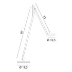 String F1 Golvlampa DTW Matt White/Silver - Rotaliana