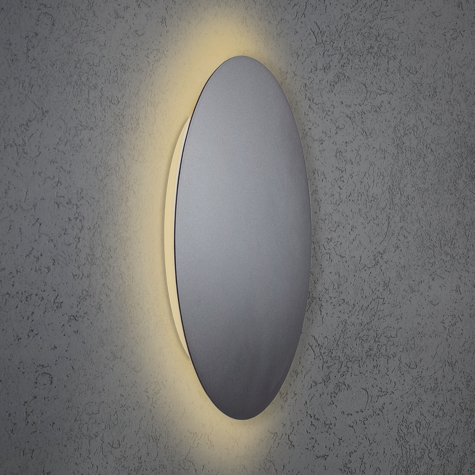 Escale Blade LED wall light, anthracite, Ø 44 cm
