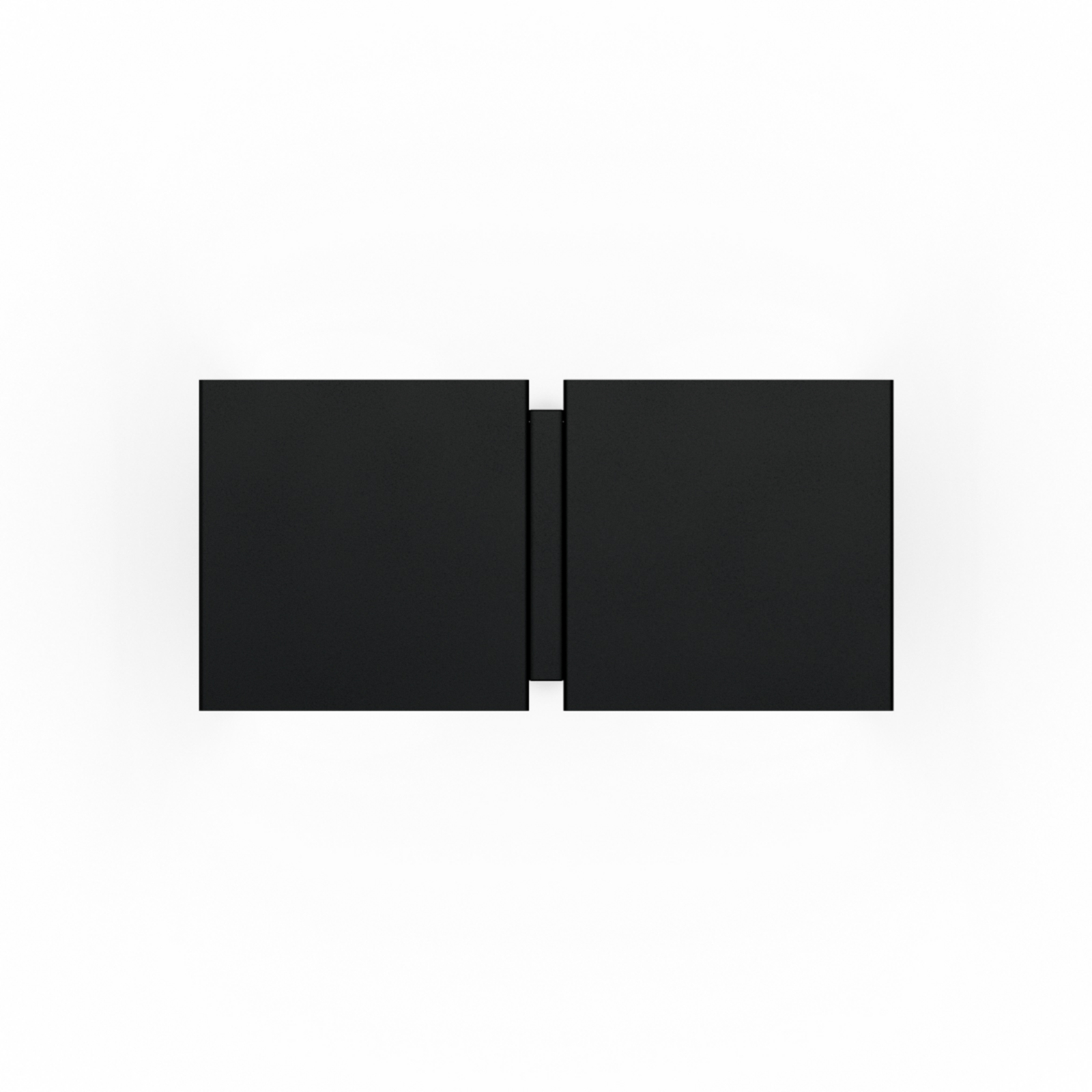 WEVER & DUCRÉ sienas lampa CG Square, melna, platums 21 cm, 2 spuldzes