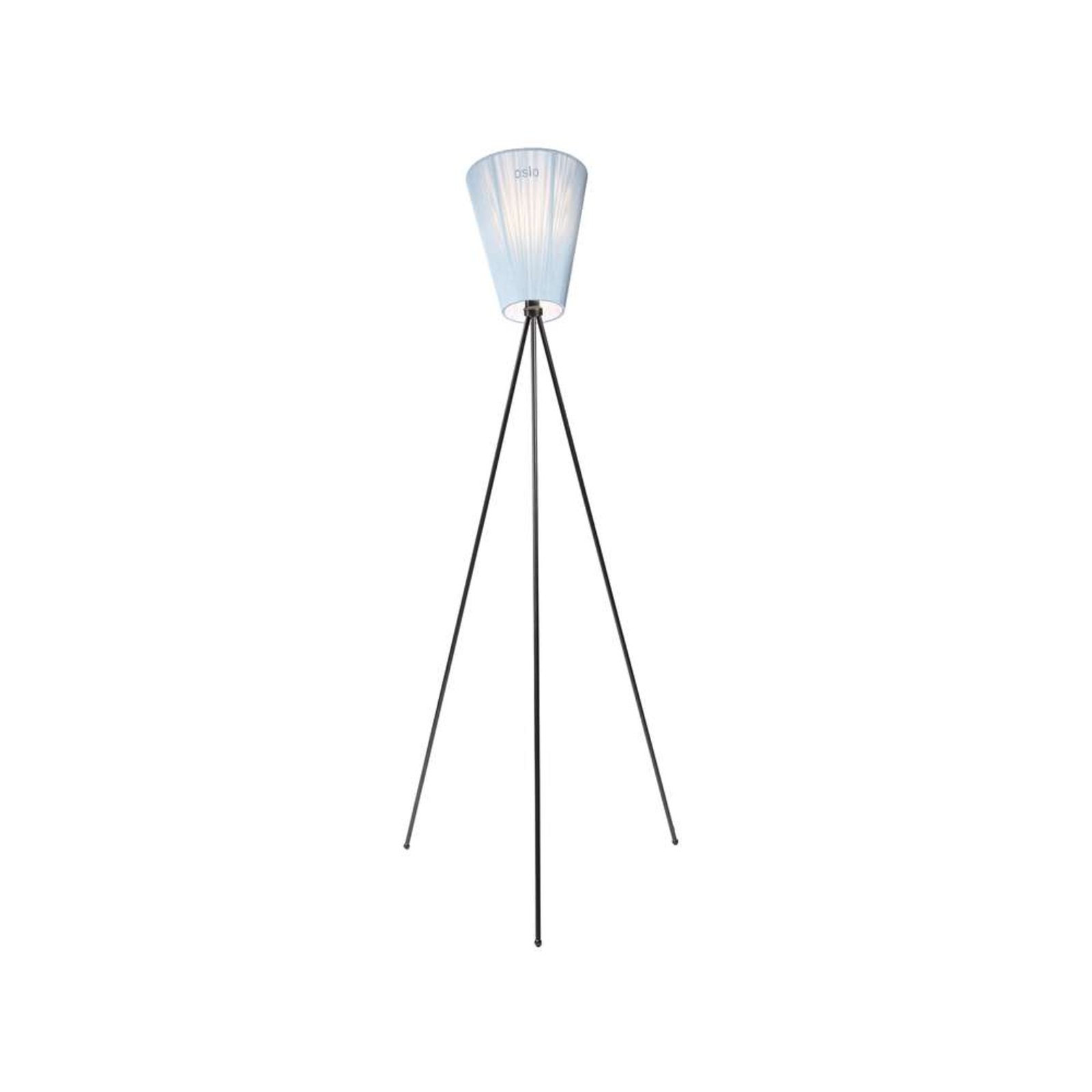 Oslo Wood Floor Lamp Black/Light Blue - Northern