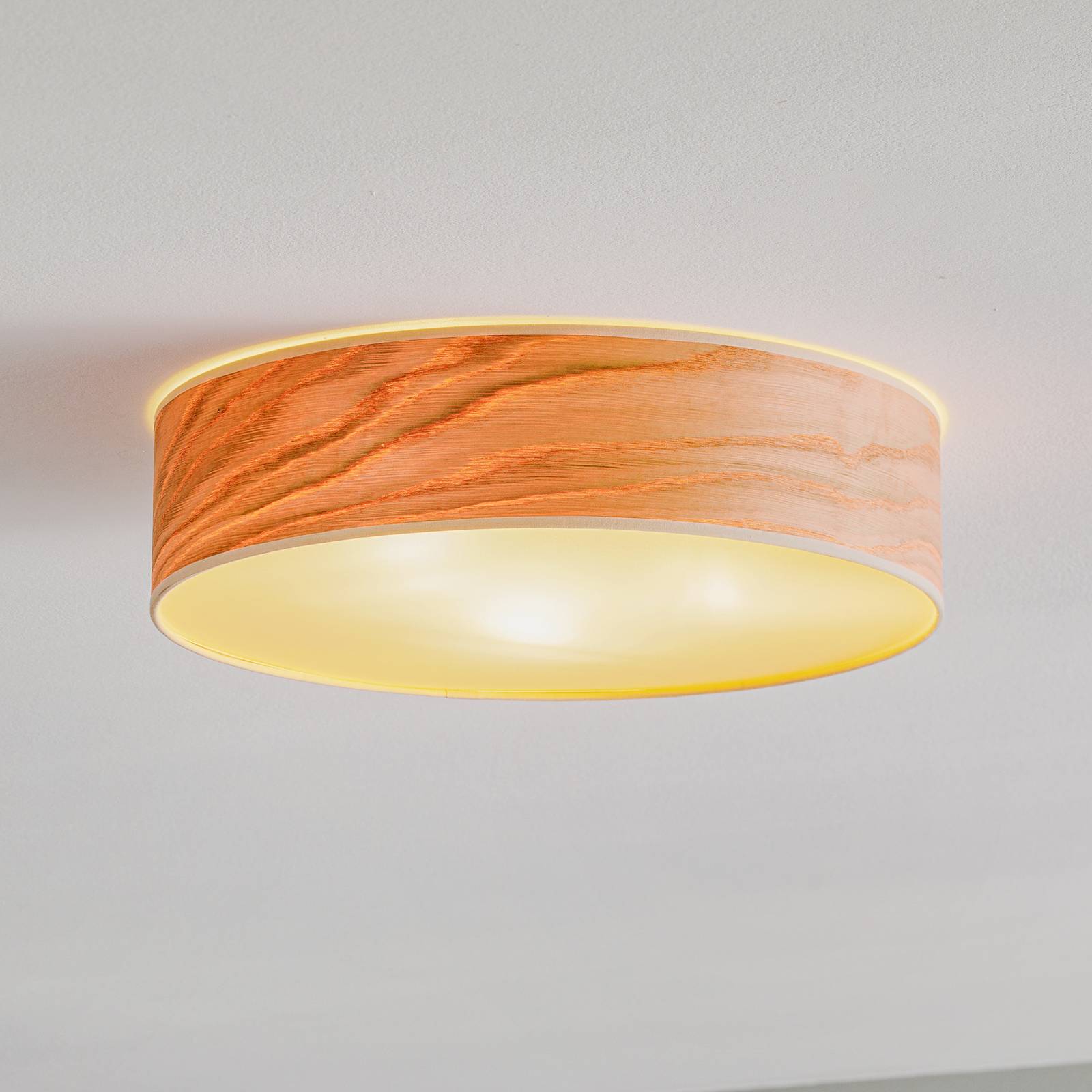 Lampa sufitowa Tsuri L, Ø 40 cm, dąb