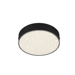 Flame Star LED-kattovalaisin, Ø 15,7 cm, musta
