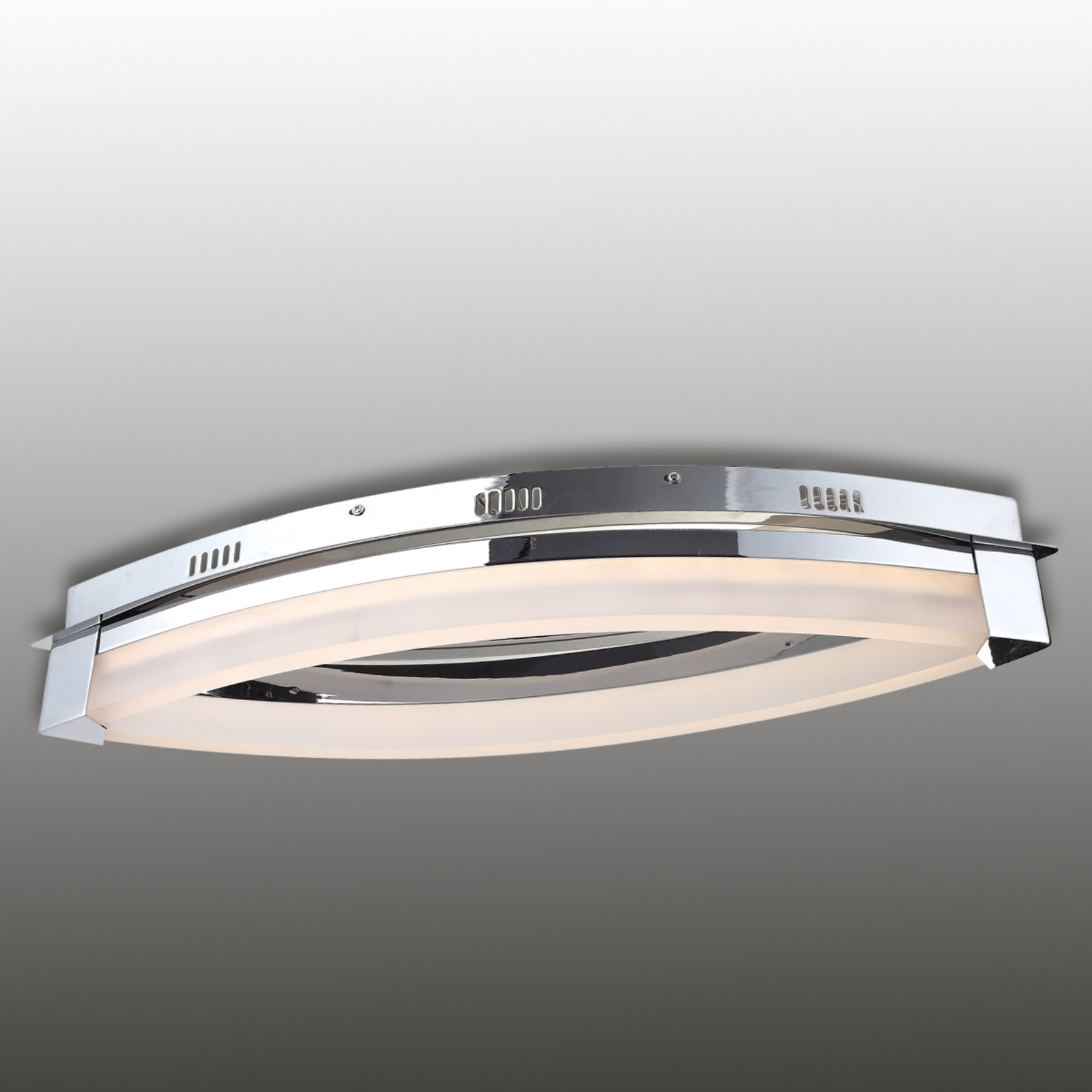 Wofi Vannes modern LED ceiling light, for Living / Dining Room, Metal, plastic, 21.5 W, energy efficiency: A+, L: 61.6 cm, W: 15.5 cm, H: 10.4 cm