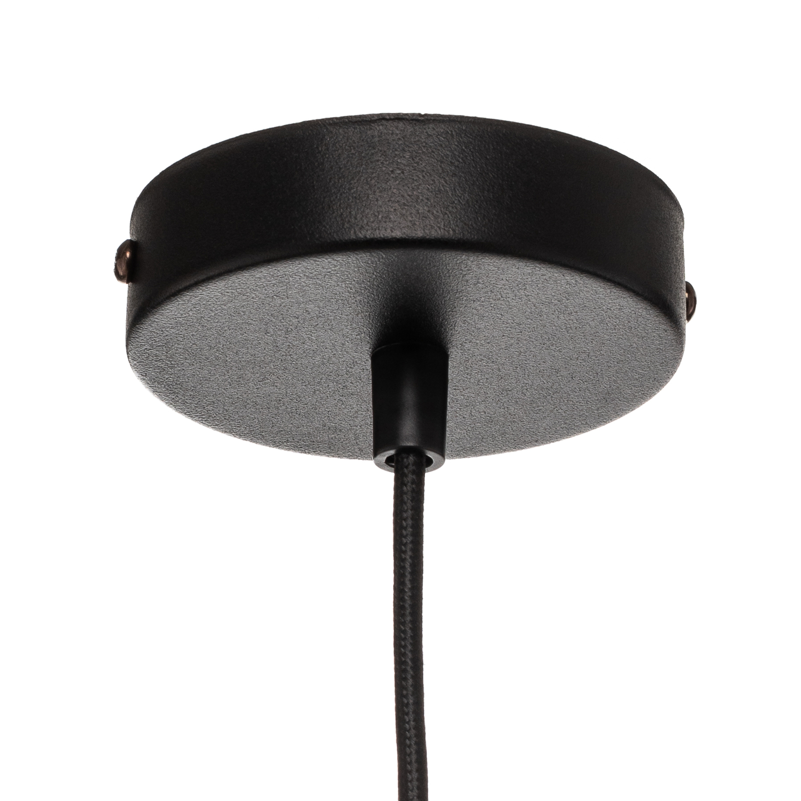 Závesná lampa Jute&black prírodná hnedá Ø40cm 1-pl