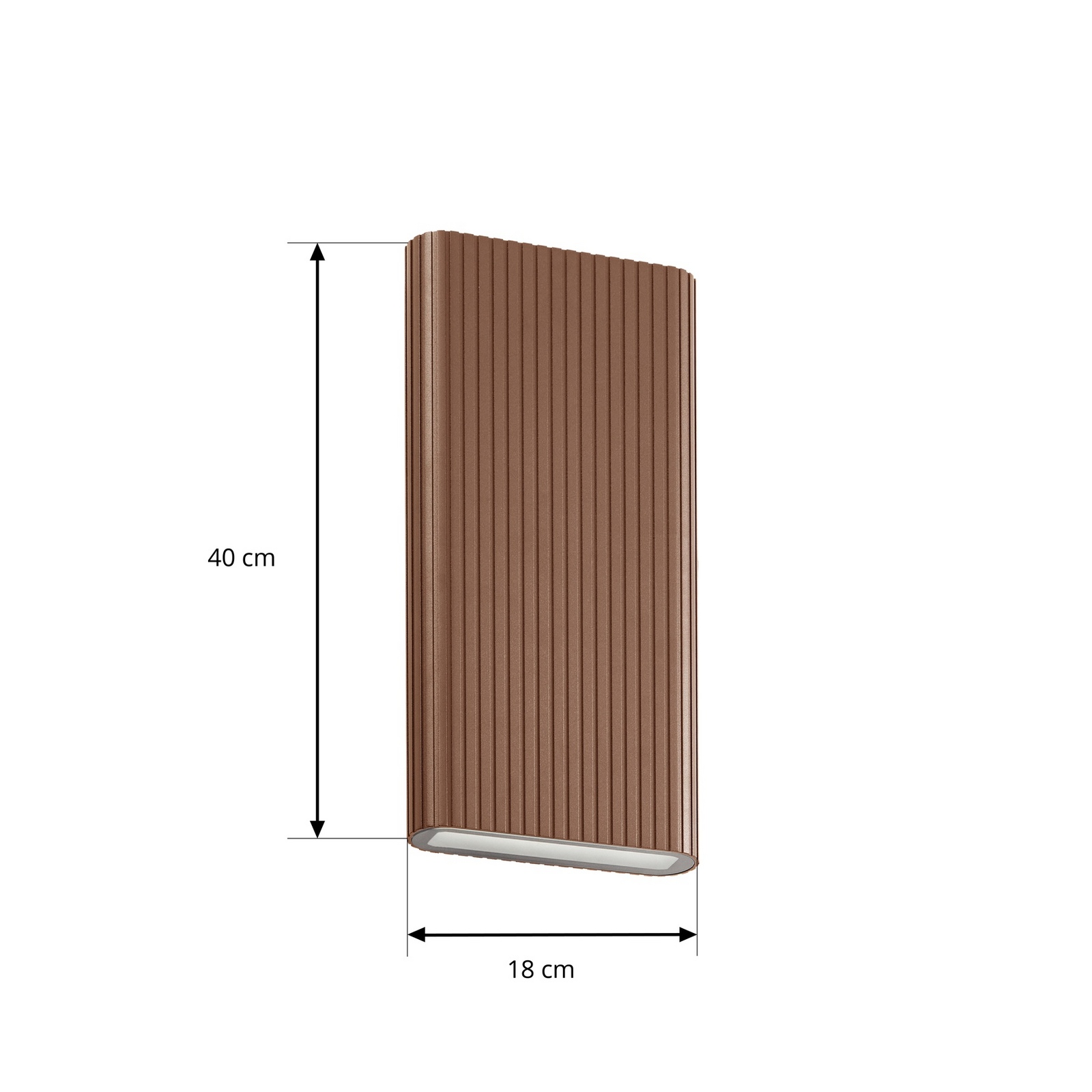Kinkiet zewnętrzny LED Raija, ciemnobrązowy, 40 cm, CCT – Lucande