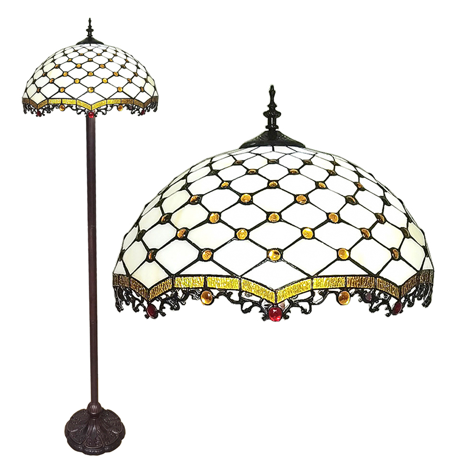Stehlampe 5LL-6113 im Tiffany-Design