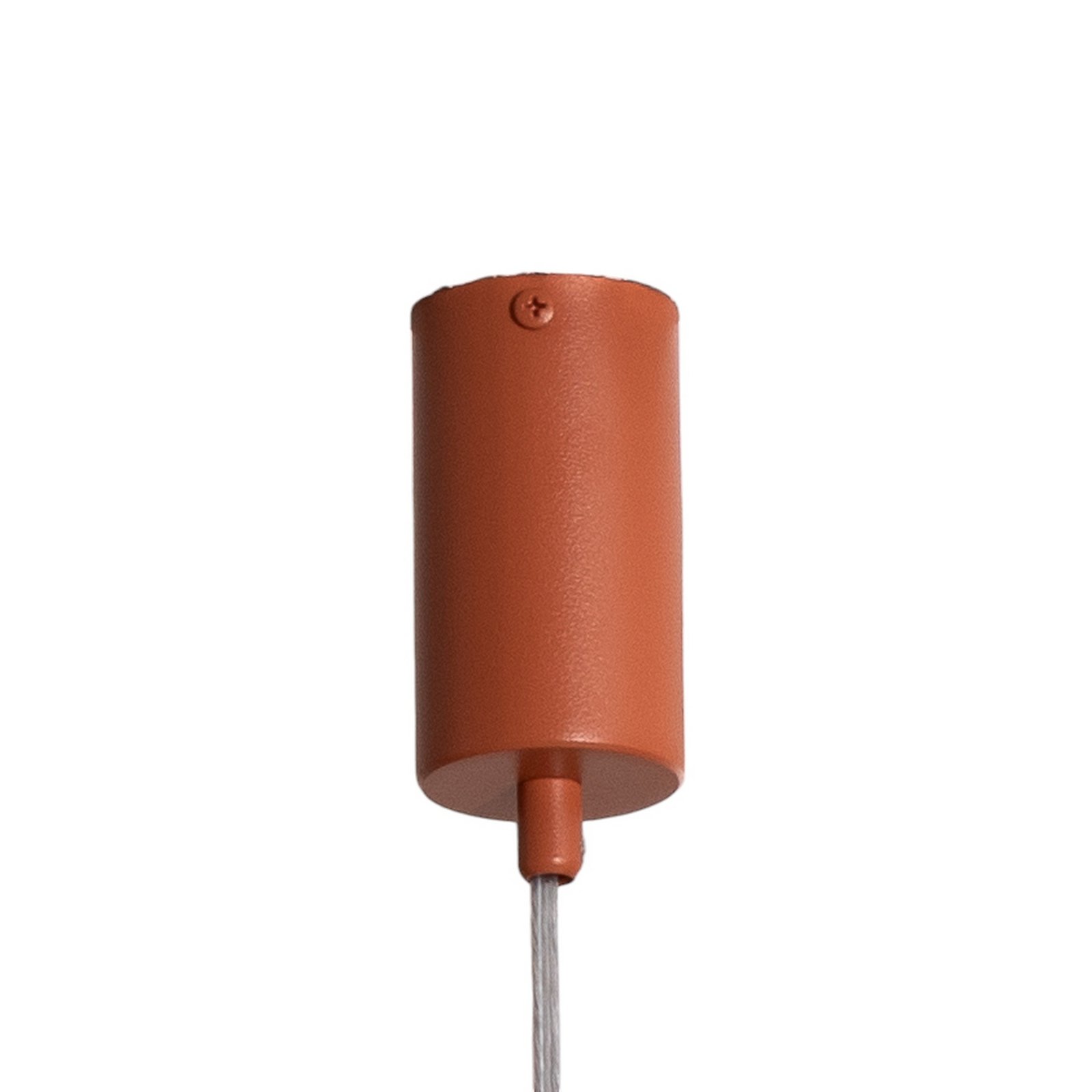 Lámpara colgante Sopel 1, rojo teja, 1 luz, acero, Ø 5 cm