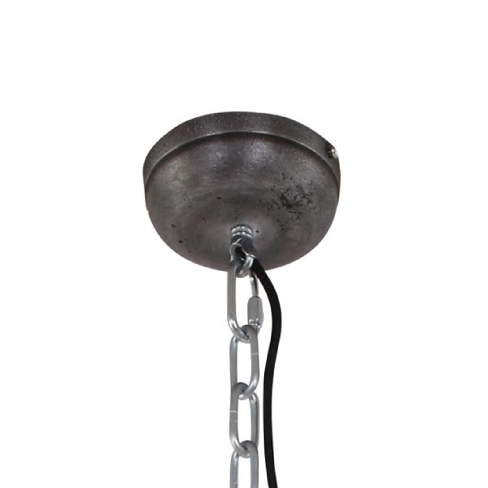 Zwarte industriële hanglamp Bikkel L02