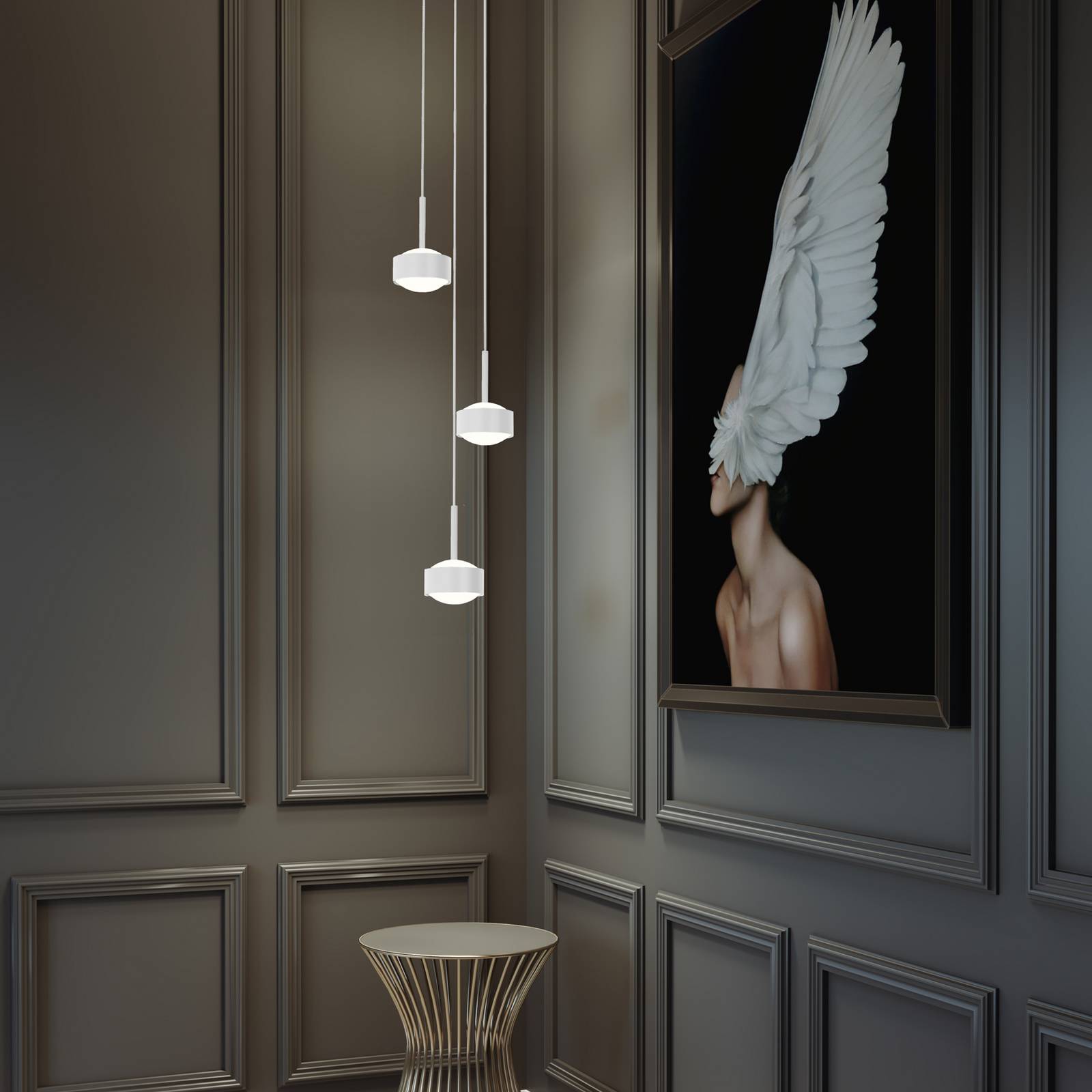  Top Light Lampa Wisząca Puk Maxx Drop Trio, Chrom, 3-punktowa G9 