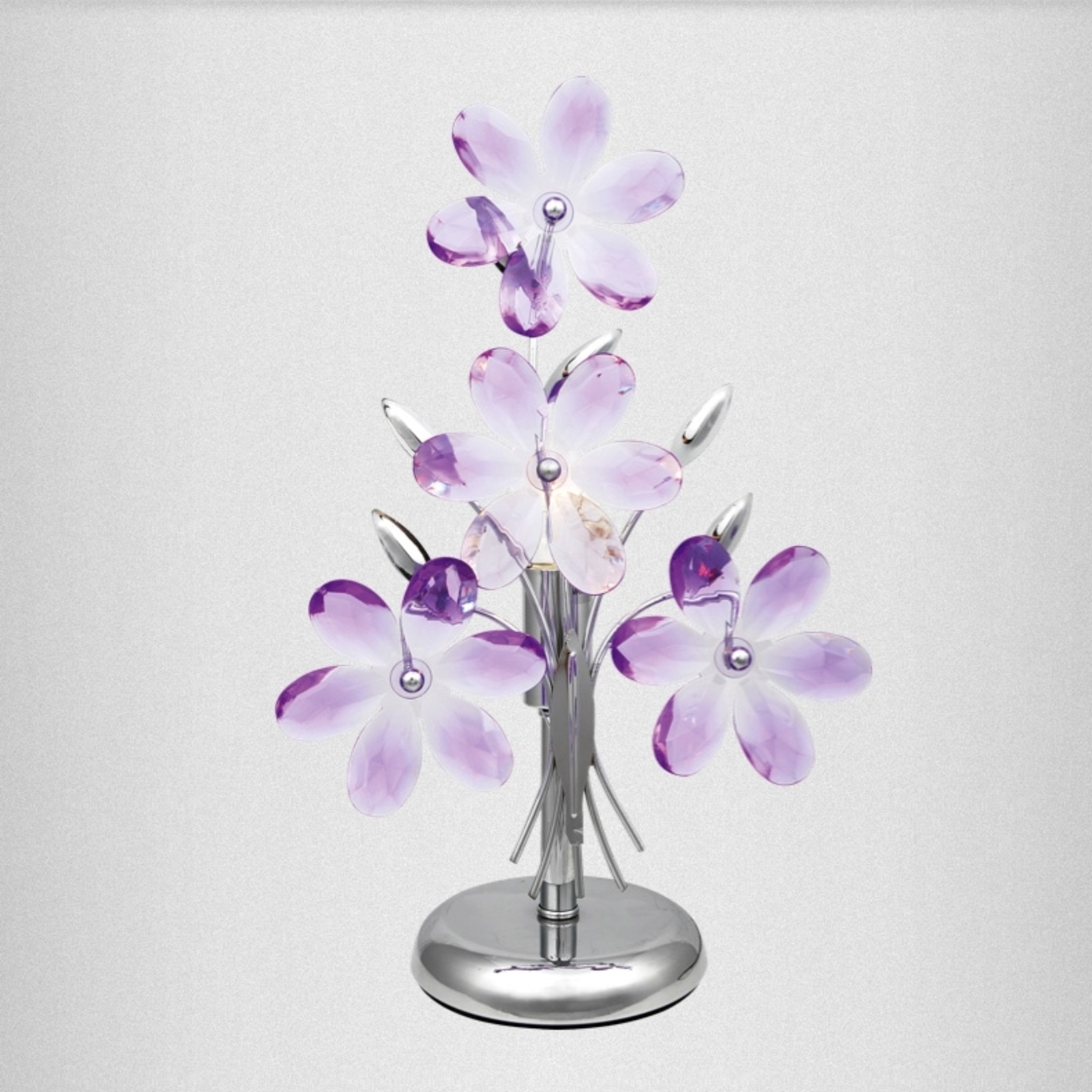 Globo PURPLE, Dreamy Table Lamp, for Living / Dining Room, Acrylic glass, metal, E14, 40 W, energy efficiency: A++, W: 24 cm, H: 37 cm