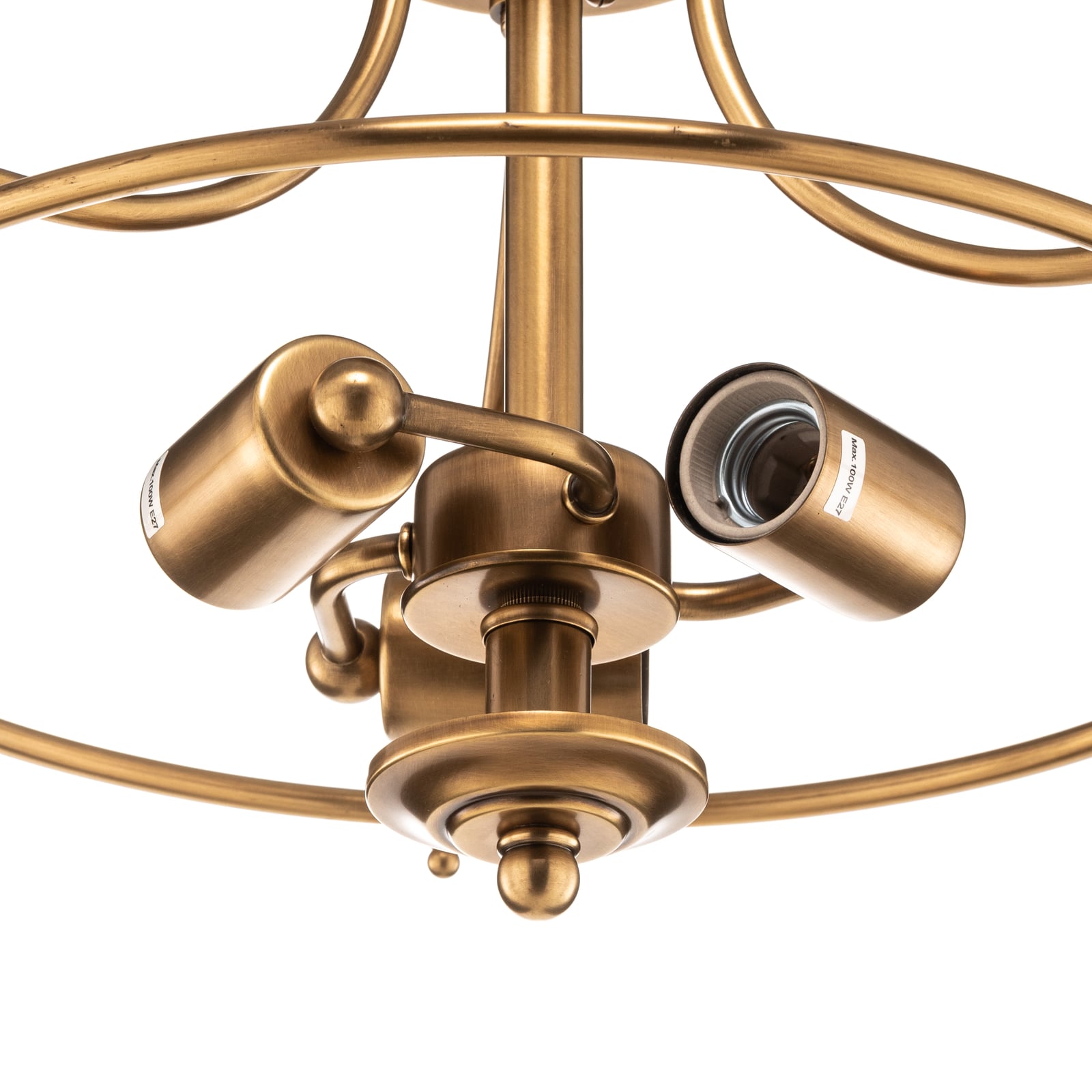 Griffin loftlampe, messing, Ø 42 cm – QUOIZEL Griffin loftlampe, messing, Ø 42 cm – QUOIZEL