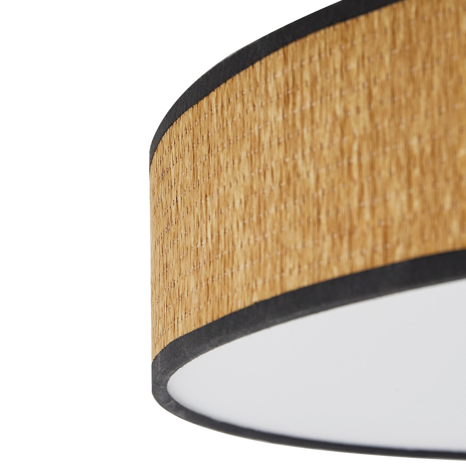 Lindby Plafonnier LED Jutis, beige, varech, Ø 50 cm