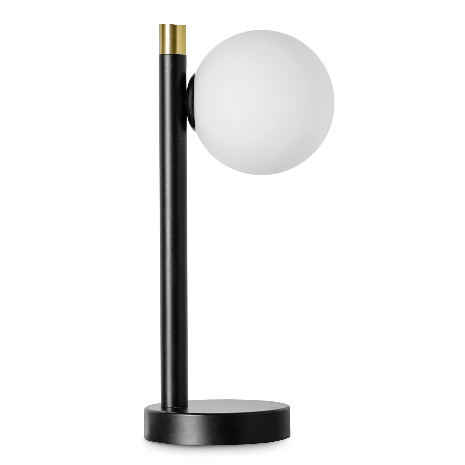 Lampe à poser Pomì à 1 lampe avec sphère de verre