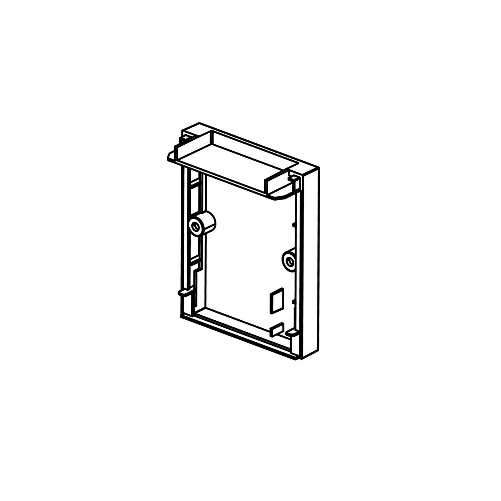 SLC Endkappe Click, schwarz, Aluminium