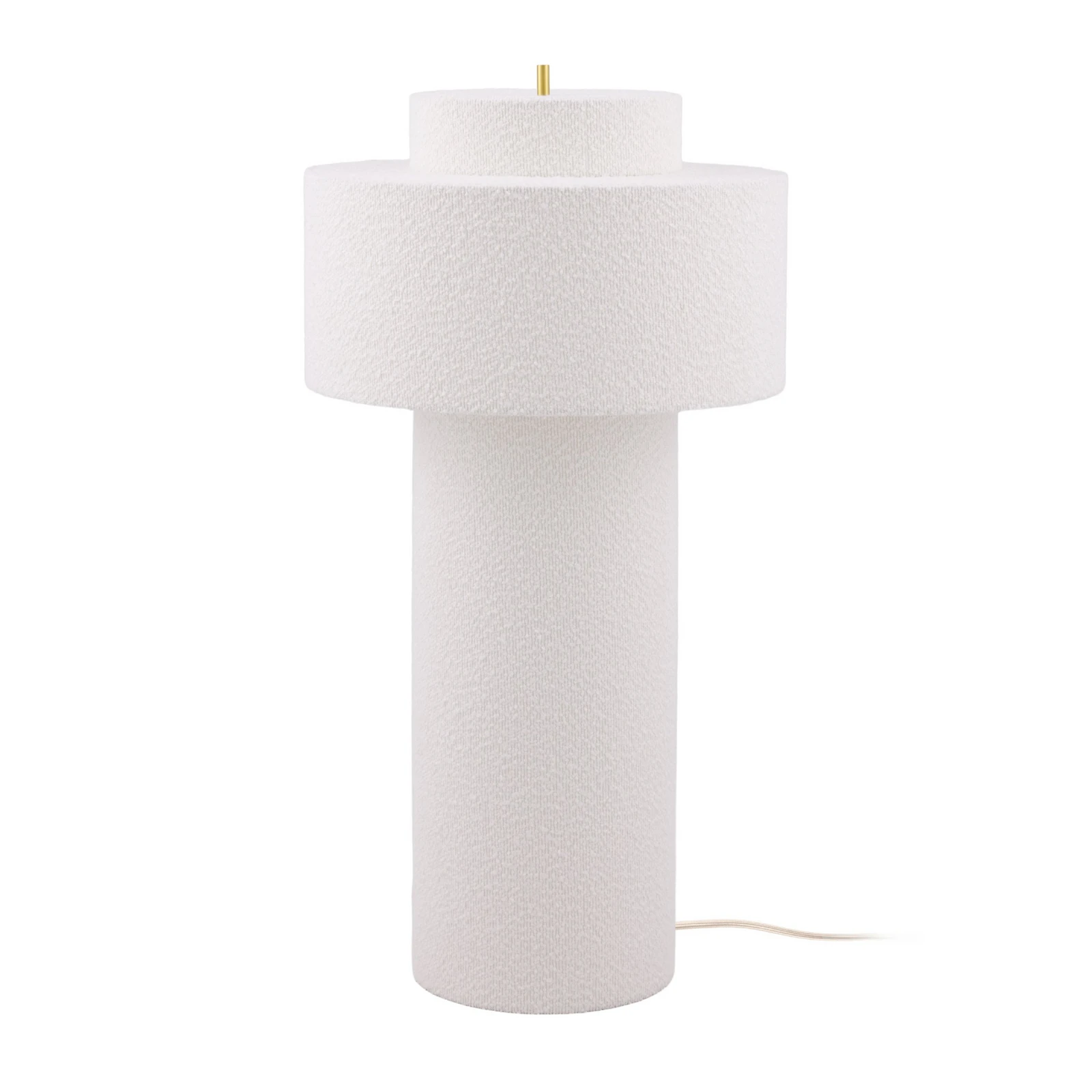 Globen Lighting Candeeiro de pé Noah, branco, altura 88 cm, tecido
