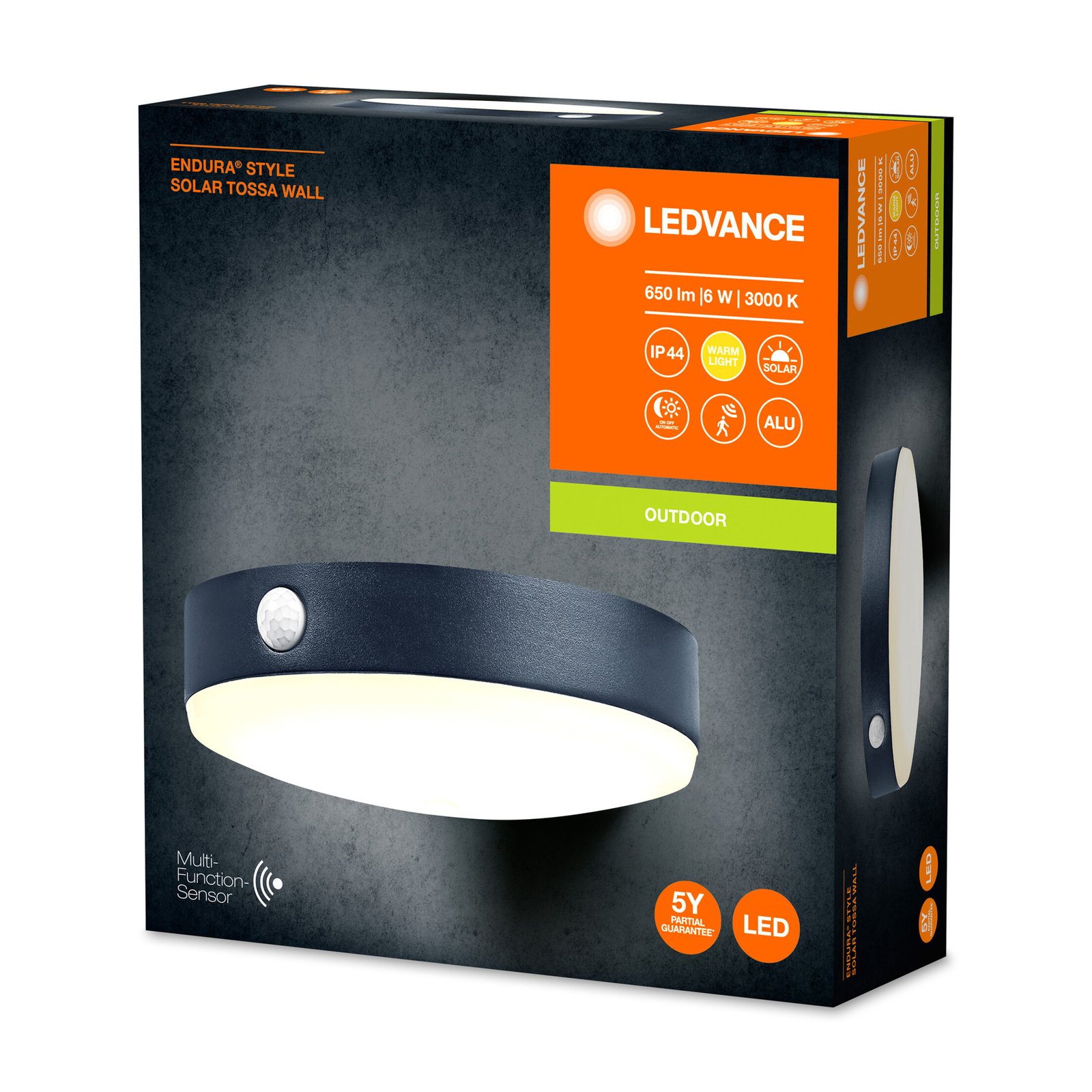LEDVANCE Endura Style Solar Tossa Sensor-Wandlampe