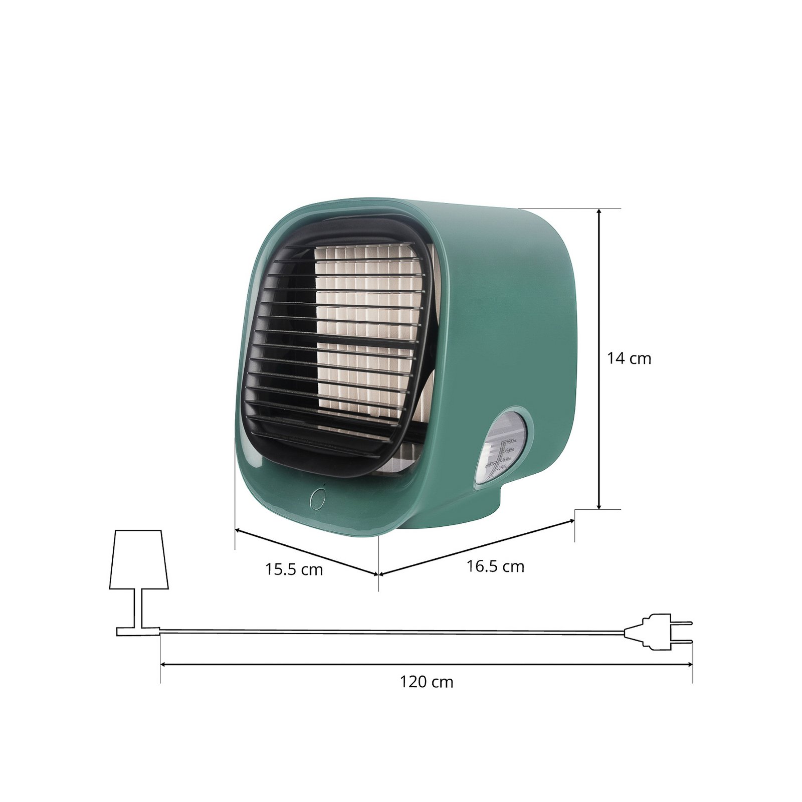 Starluna Kest table fan, air cooler USB green