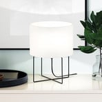 Java table lamp with a linen lampshade