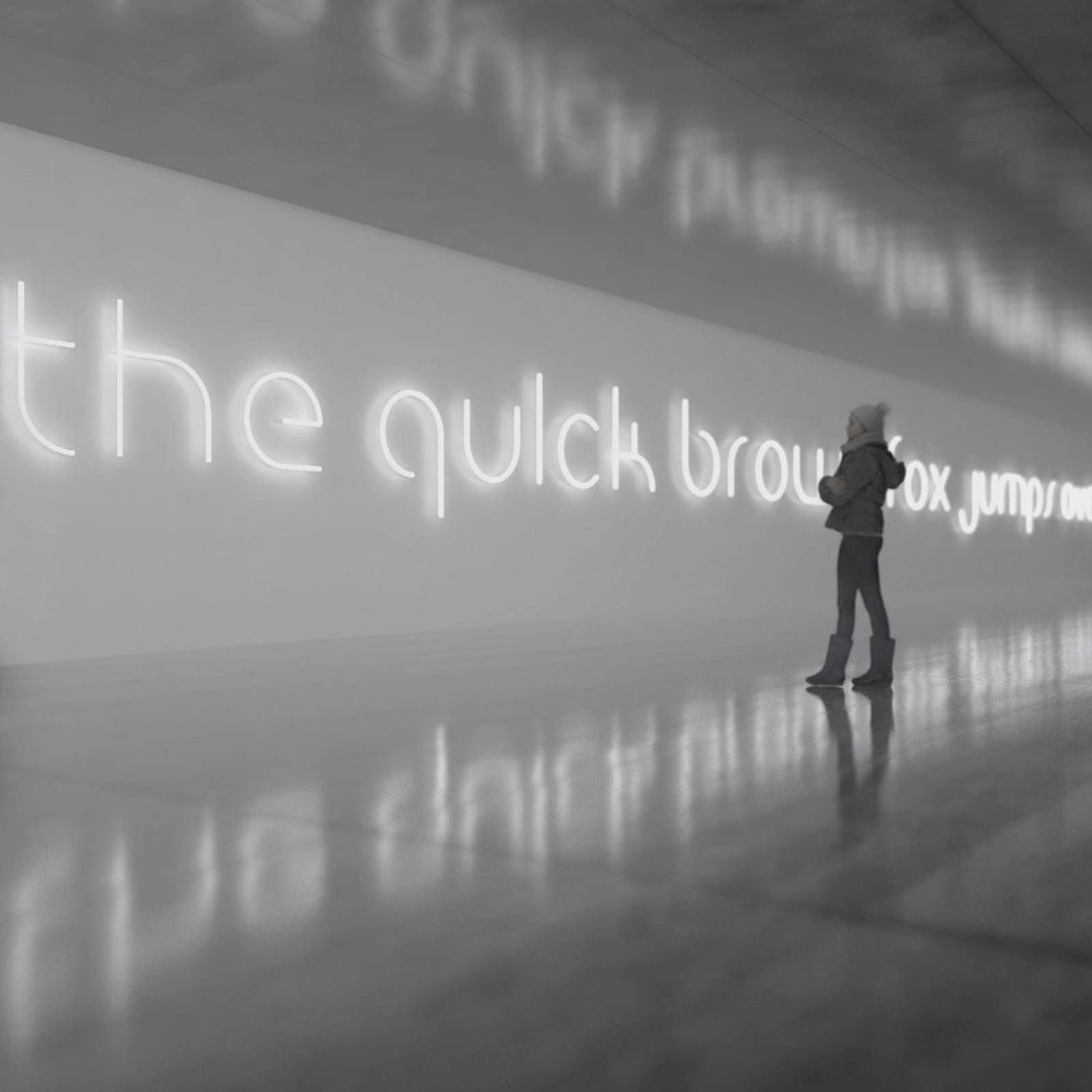 Artemide Alphabet of Light ściana mała litera p
