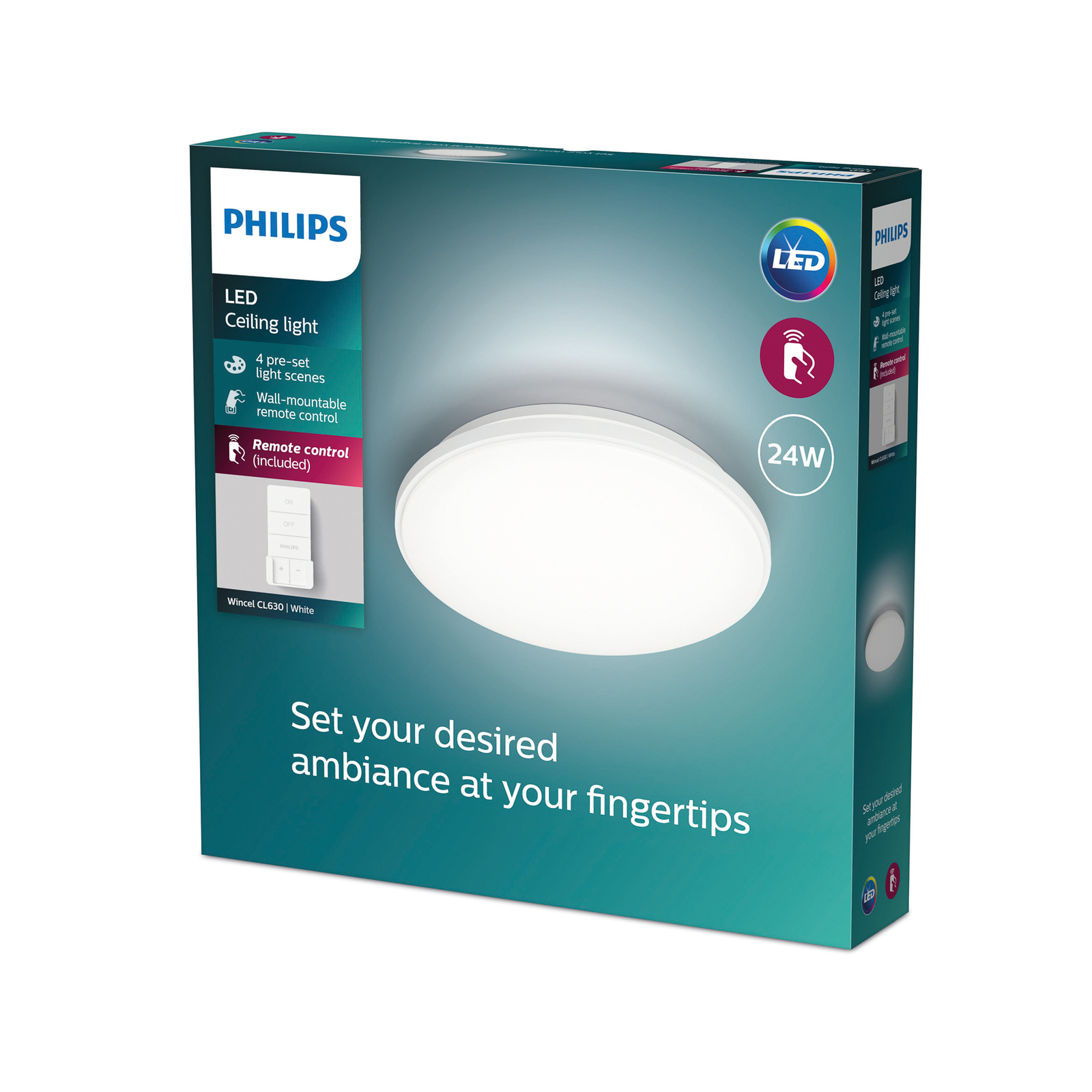 Philips Wincel LED mennyezeti lámpa AIO CCT Ø 39,5 cm