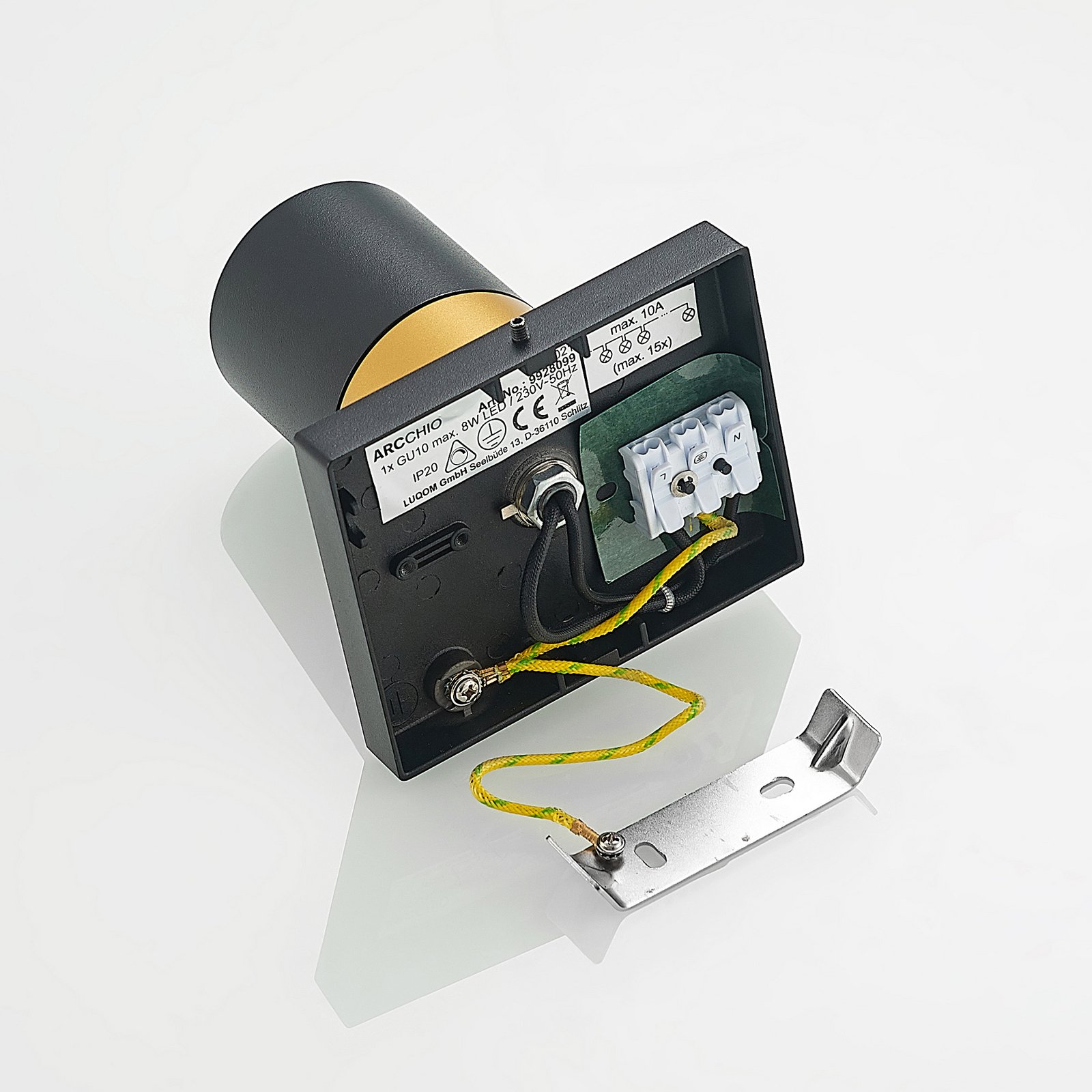 Arcchio Nikora downlight, one-bulb, angular