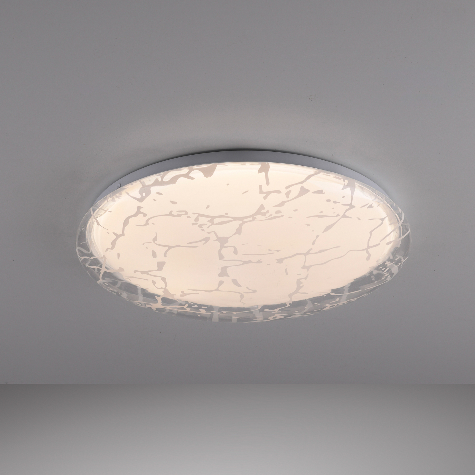 ART Plafo 14008 LED ceiling lamp, white, iron, remote control