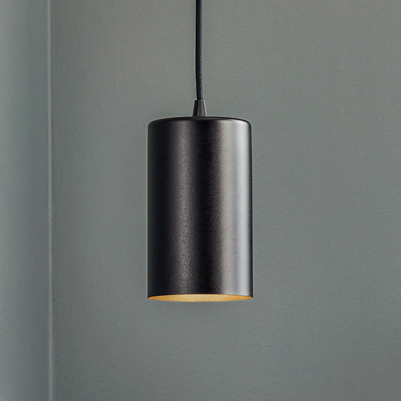 TEMAR LIGHTING Lampă suspendată ZW Tube 170 1 bec negru - Camera de zi / sufragerie - Modern - Metal