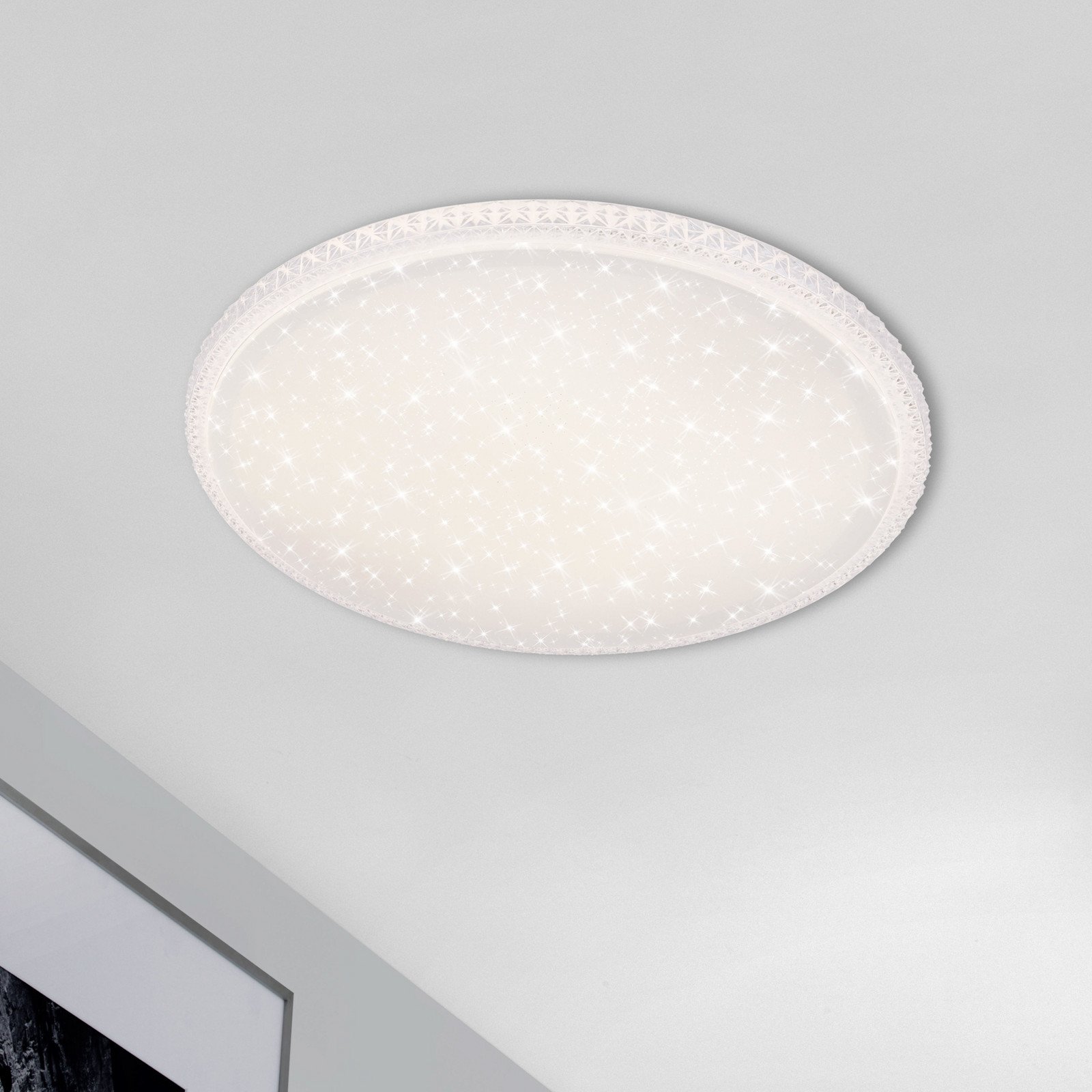 Briloner Stilul LED plafonieră telecomandă - Camera de zi / sufragerie - modern - alb - Plastic