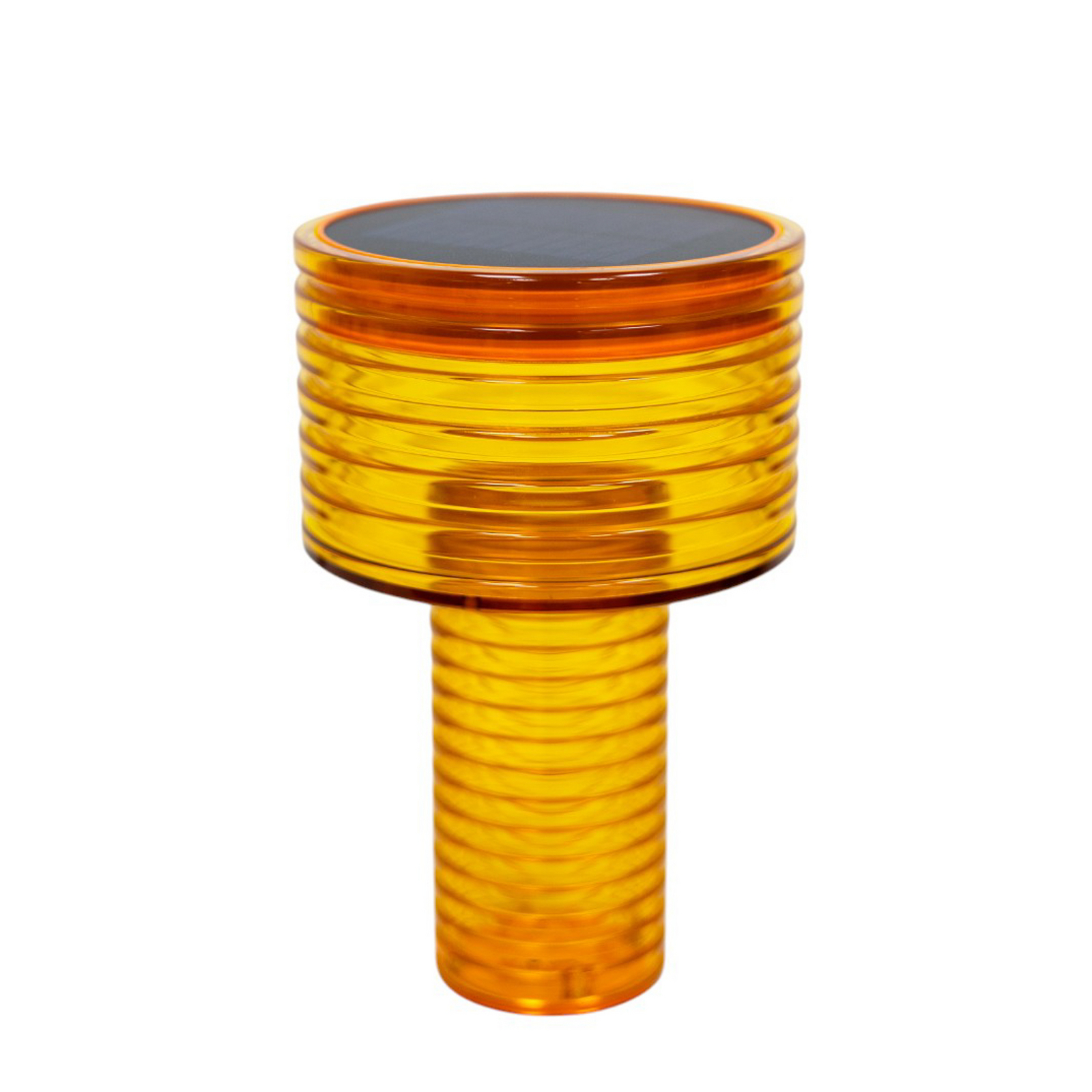 Newgarden LED solar table lamp Ambar, orange, PMMA, IP44