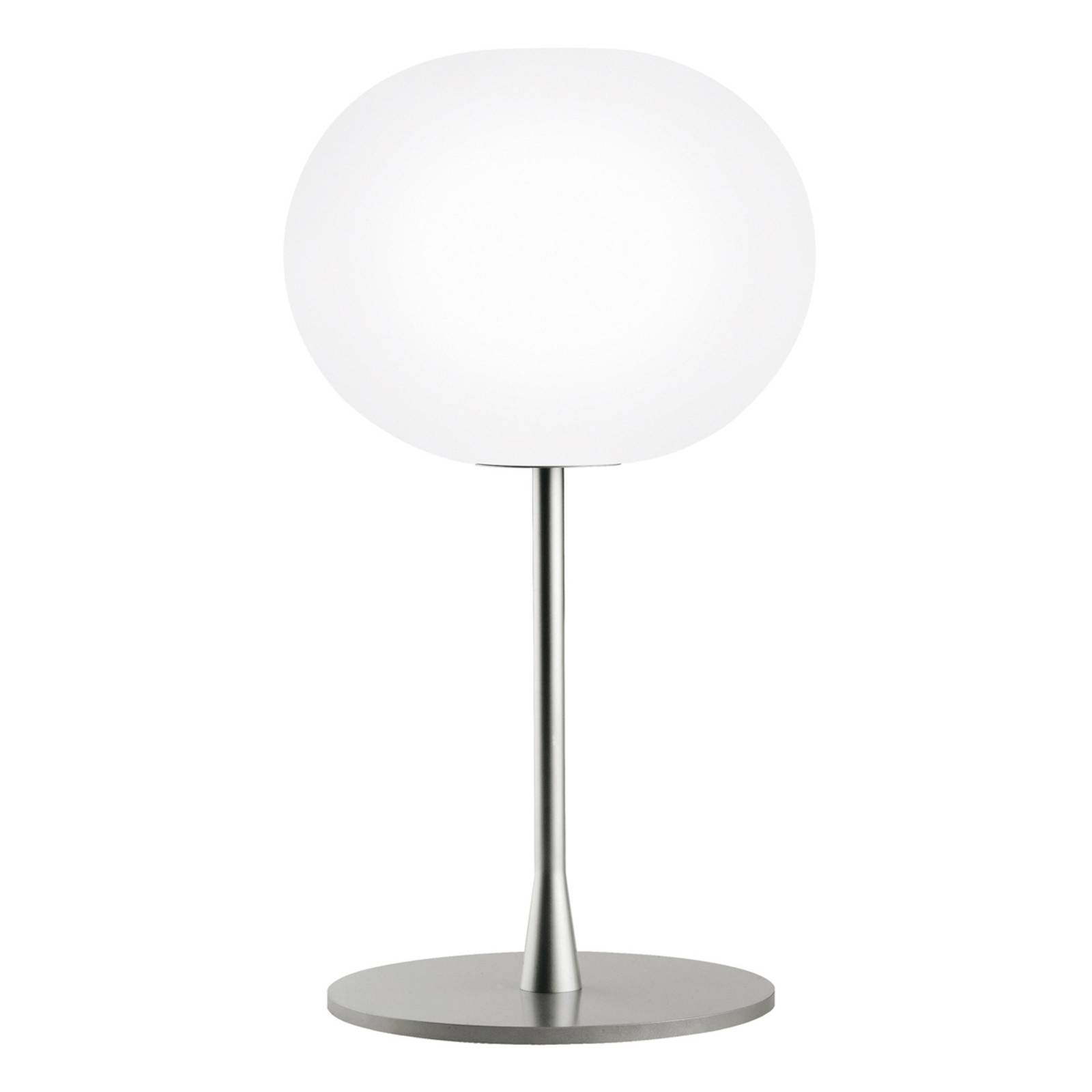 Flos FLOS Glo-Ball Table 1 table lamp, matt silver, for Living / Dining Room, glass, steel, E27, 150 W, H: 60 cm