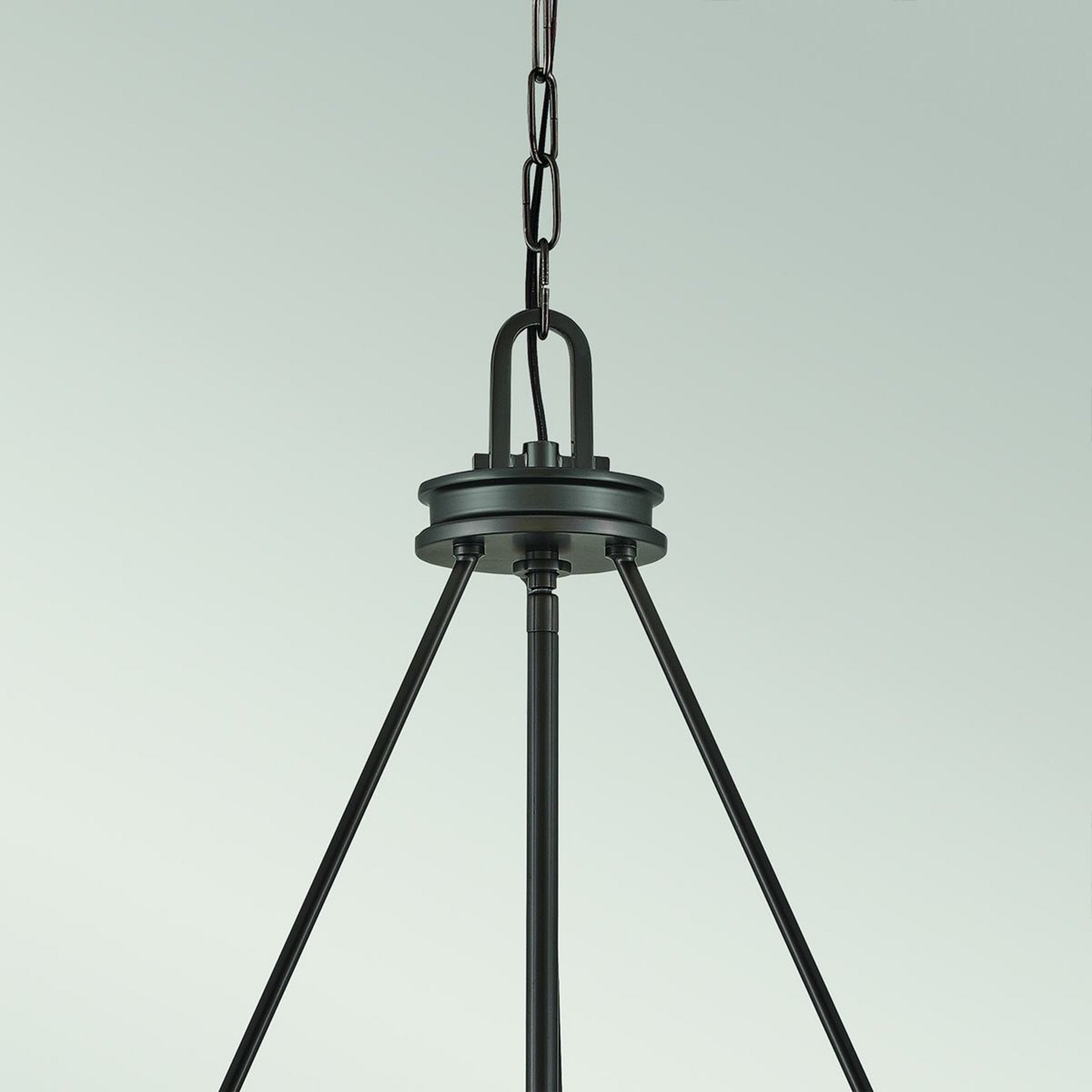 Závesné svietidlo Collier, čierne, Ø 54,3 cm, oceľ, sklo, E14