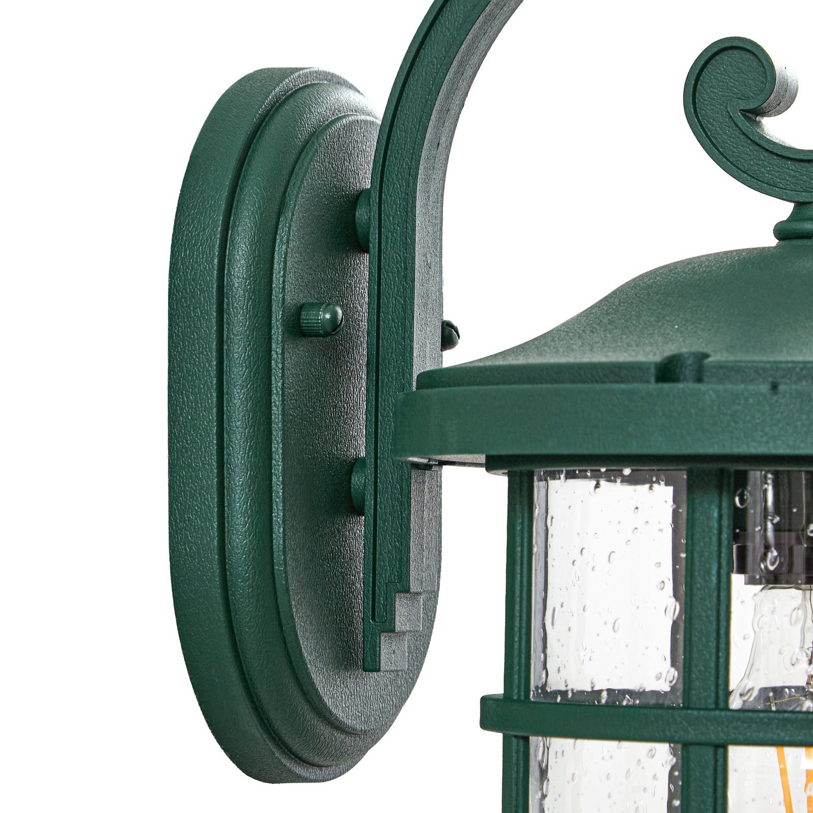 Lindby Außenwandlampe Ankea, grün, Höhe 37 cm, IP23, E27