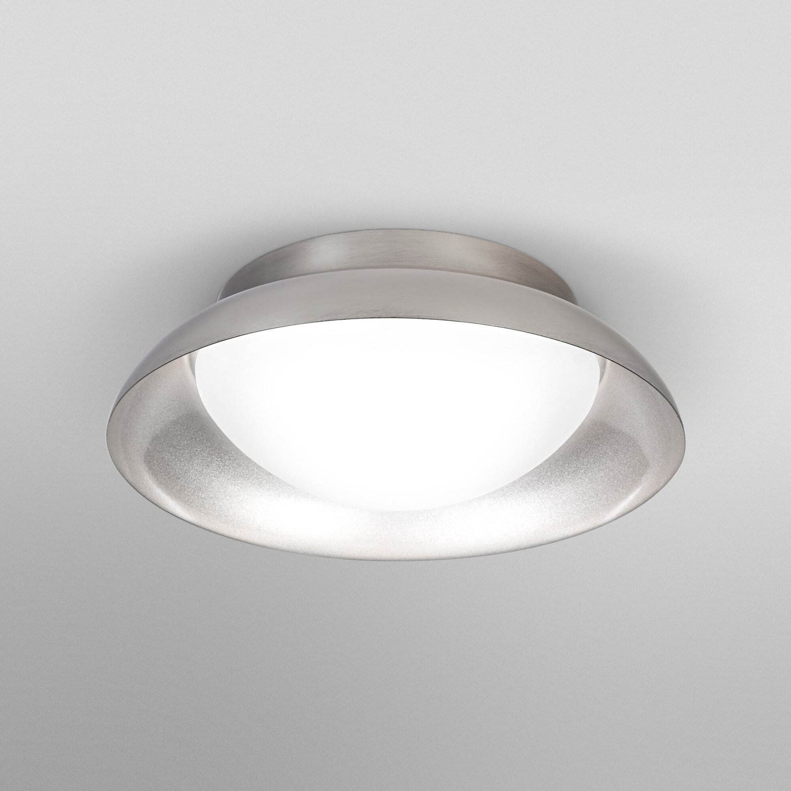 Stropní světlo OSRAM ORBIS Milan, nikl, Ø 31 cm kov/sklo