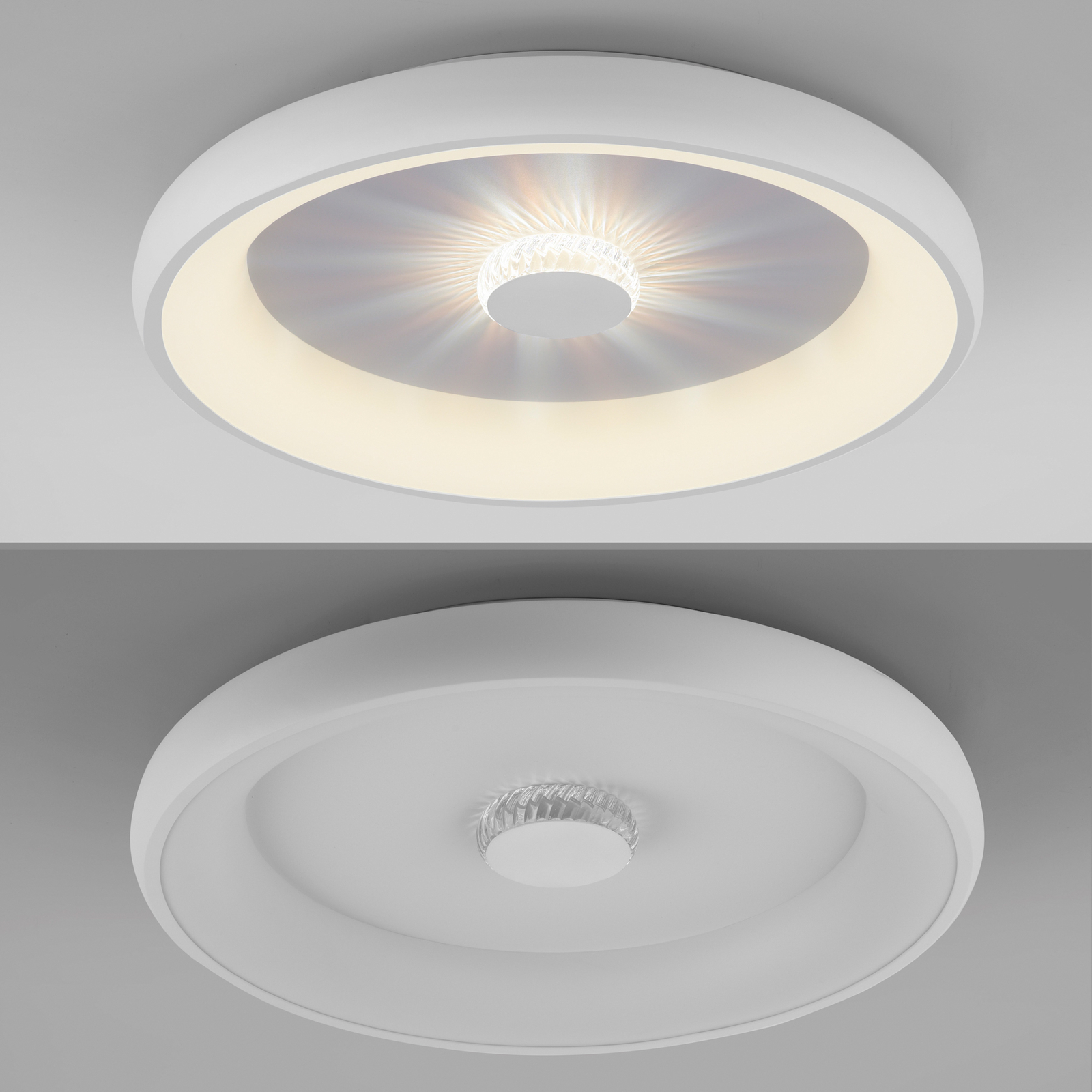 Vertigo LED ceiling light, CCT, Ø 61.5 cm, white