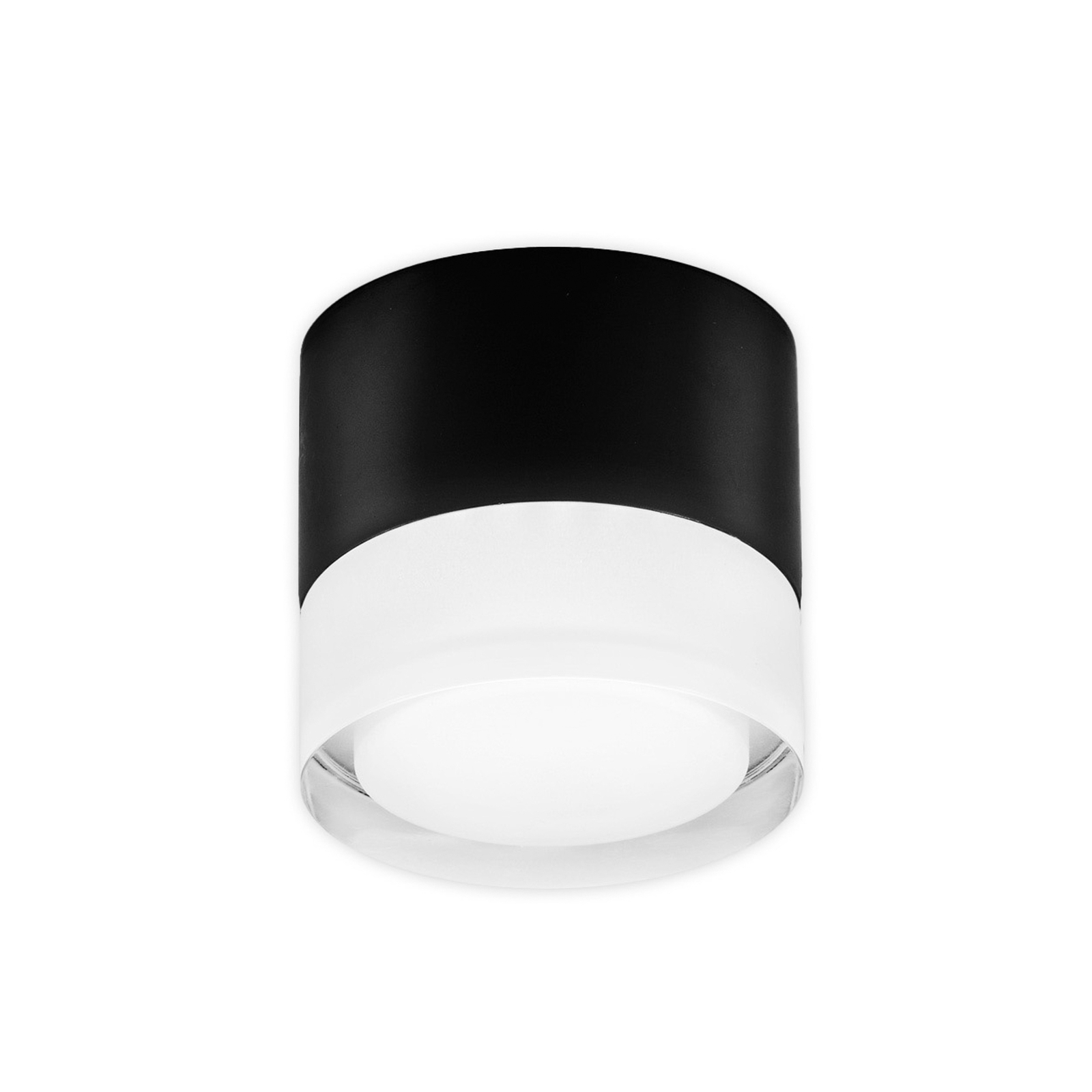 EGG LED outdoor ceiling lamp Phoenix 3,000 K black Ø 9cm aluminium