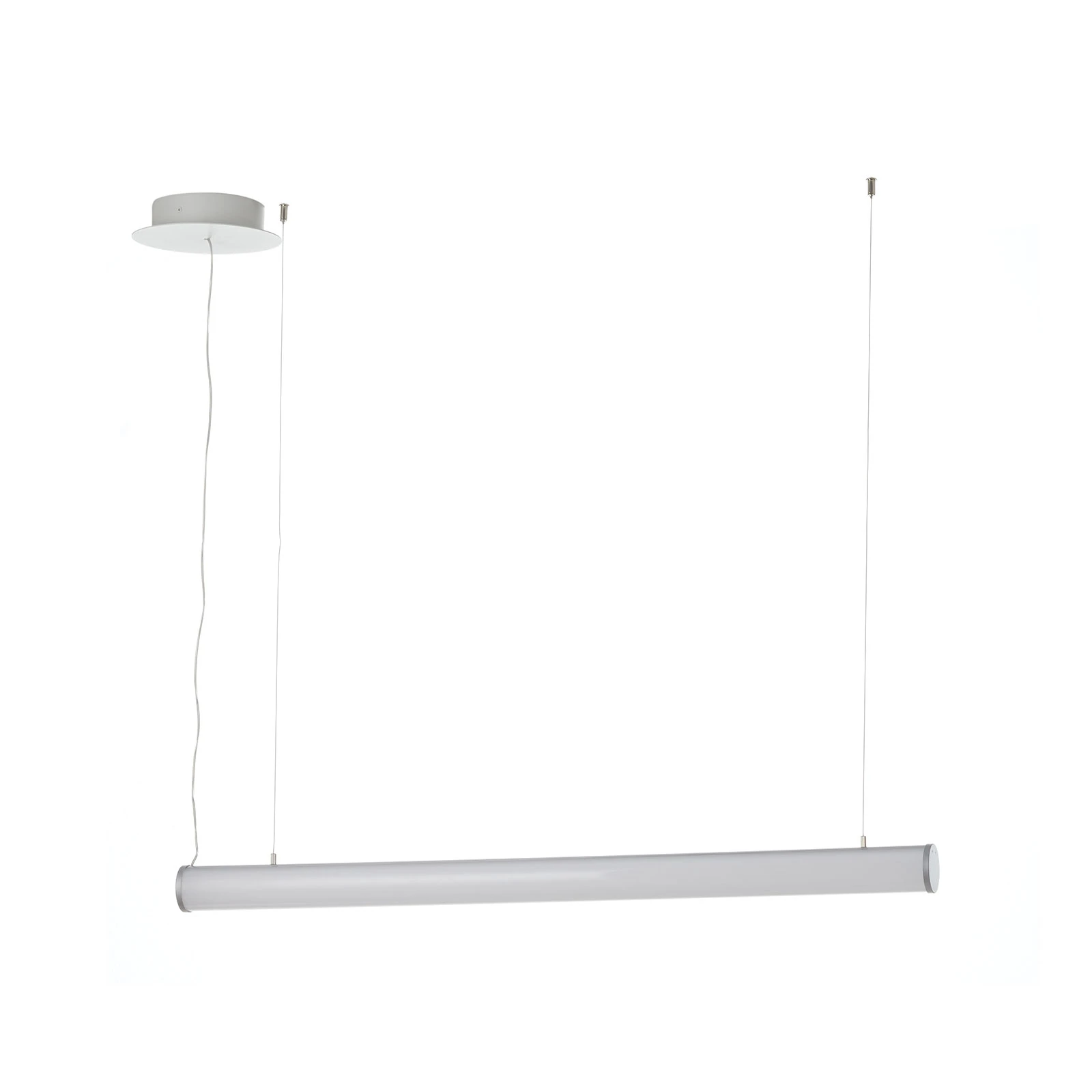 Závesné svetlo Pirgos LED, dĺžka 100 cm, stmievateľné, biele