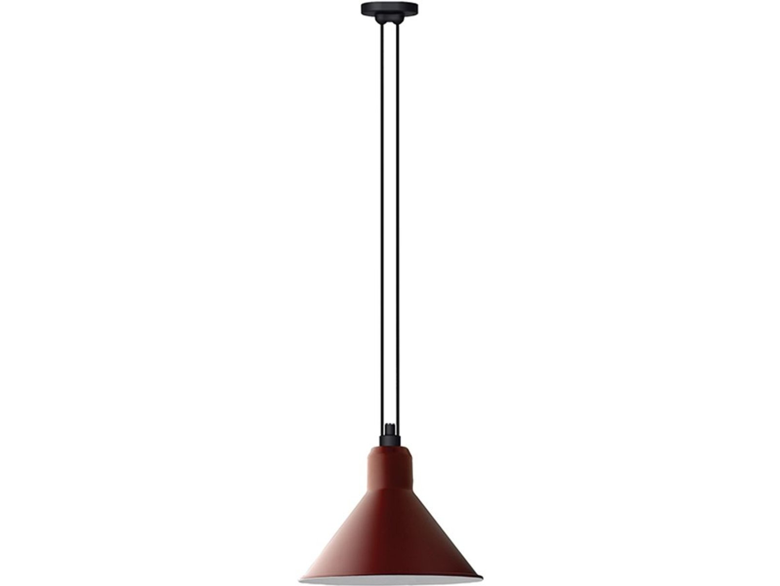 322 XL Lampada a Sospensione Conico Rosso - Lampe Gras