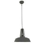 Eden pendant light, grey, metal, E27 socket