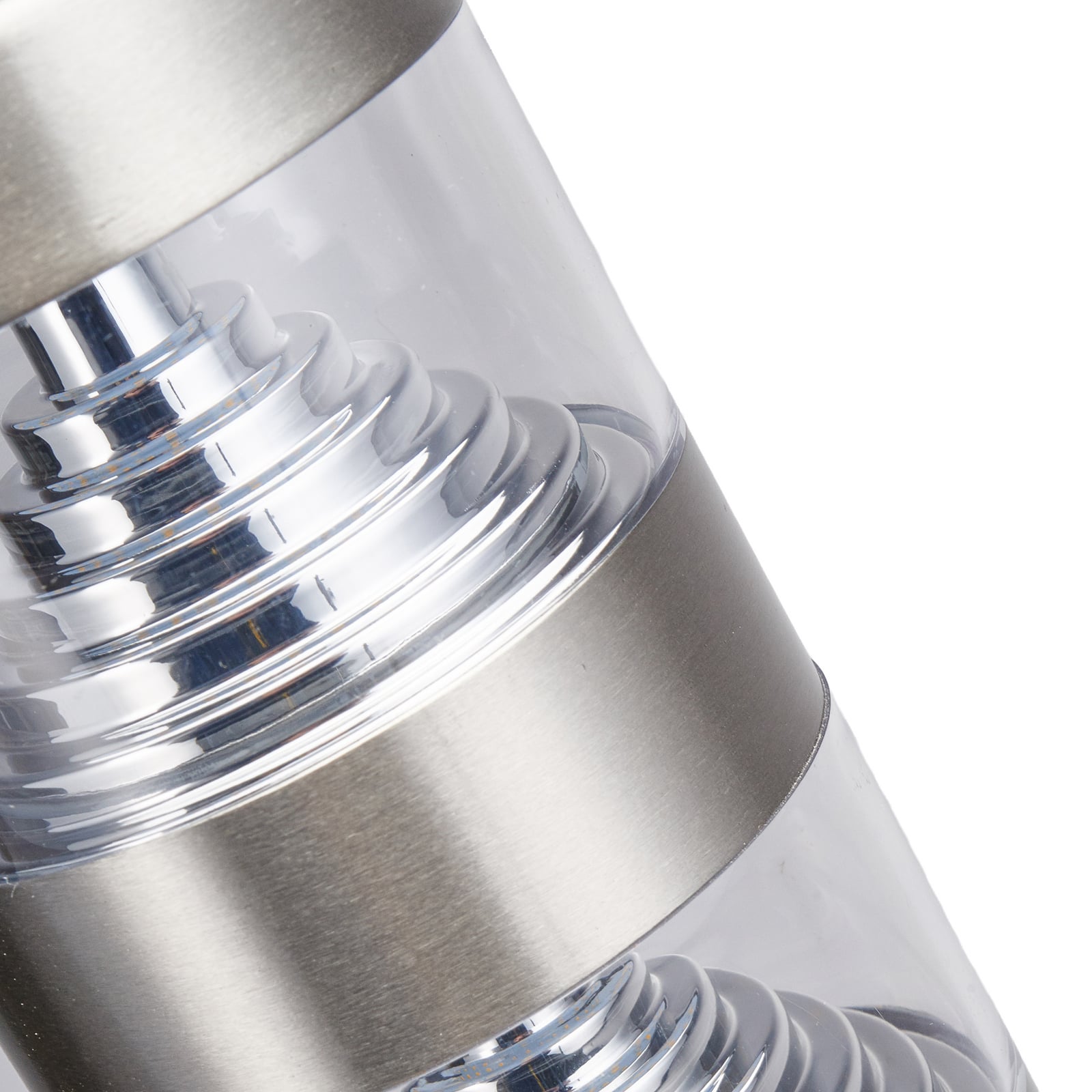 Lindby Lampione a LED Lanea, 60 cm, grigio, acciaio inox, IP44