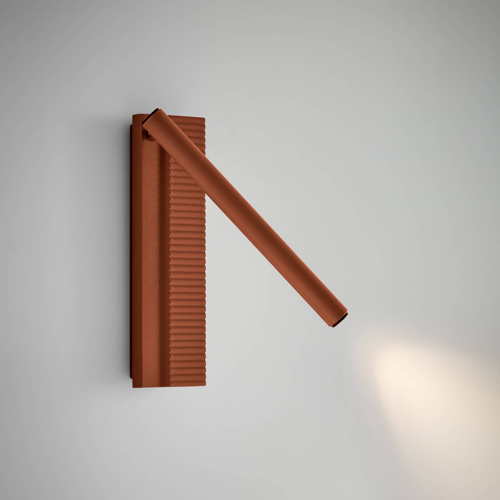 Applique murale LED Bover Arid A/02 terre cuite, aluminium, 2 700 K