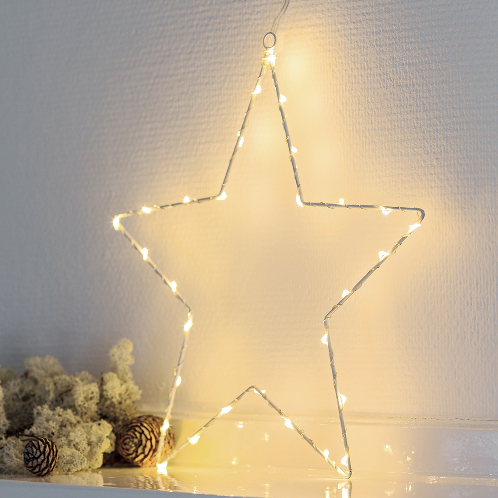 Festive, decorative Liva Star LED star, white, 30