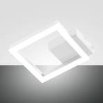 LED wall light Bard, white, 17 x 17 cm, metal, dimmable