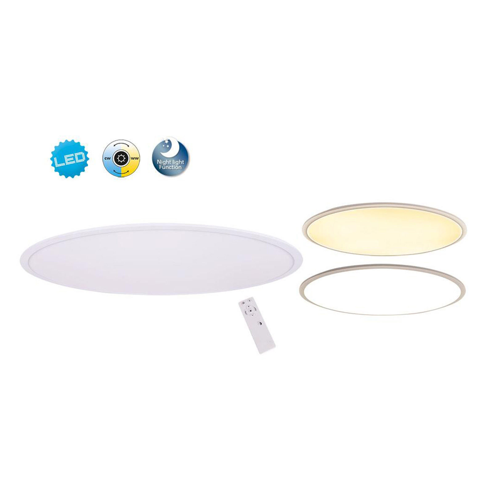 LED-Deckenleuchte Sorrent oval 60 cm x 30 cm