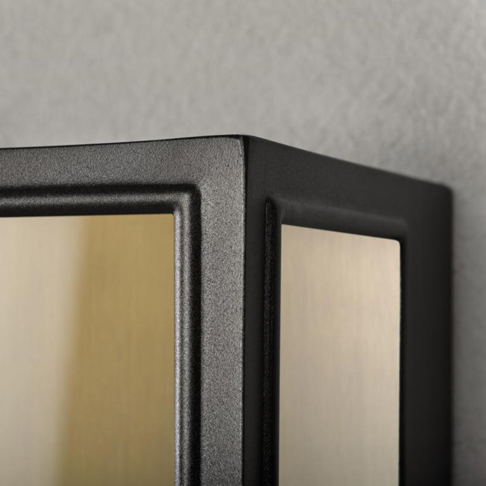 Vonkajšie nástenné svietidlo Carpi, čierne, šírka 20,5 cm