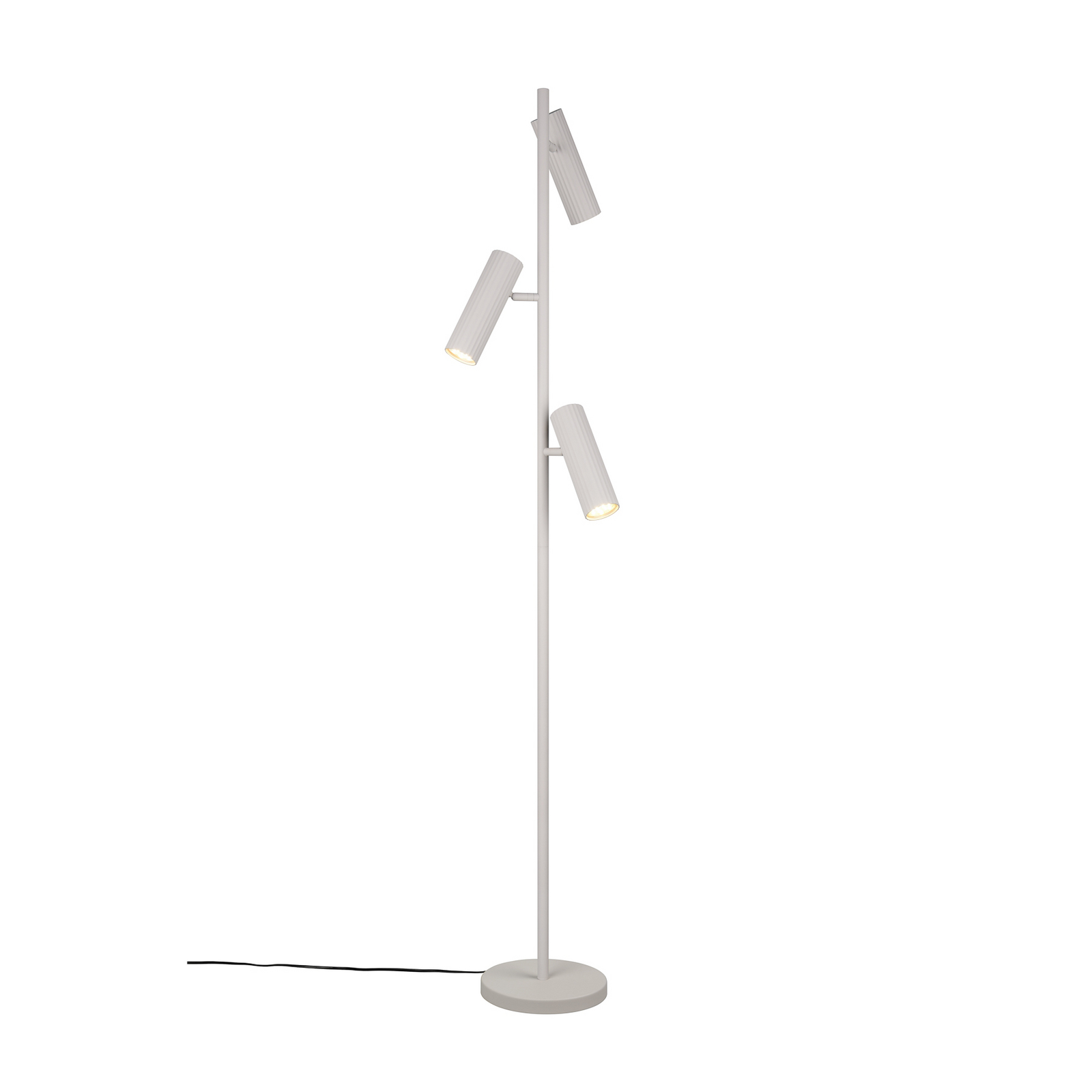 Vloerlamp Soka, lichtgrijs, hoogte 150 cm, metaal, 3-lamps. Vloerlamp Soka, lichtgrijs, hoogte 150 cm, metaal, 3-lamps.