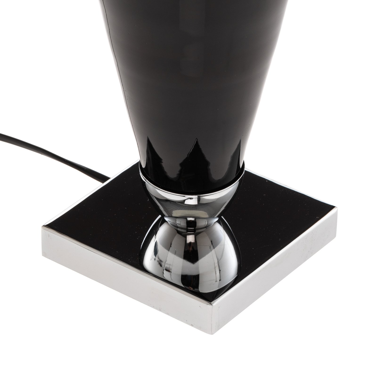 Lámpara de mesa Lund en blanco y negro, alto 60 cm