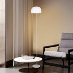 LED battery-powered floor lamp Jeff, white, metal, height 147 cm
