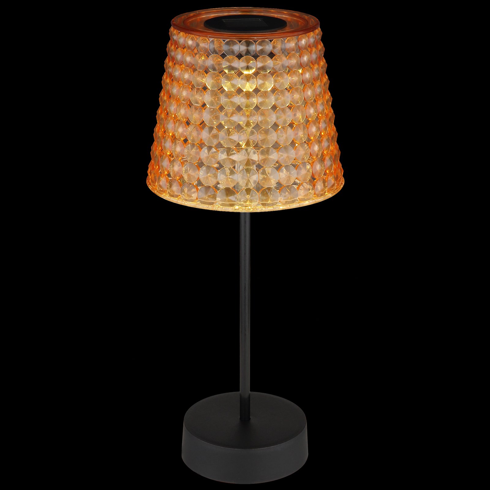 Solar-tafellamp 36634-2A in 2 per set zwart/amber