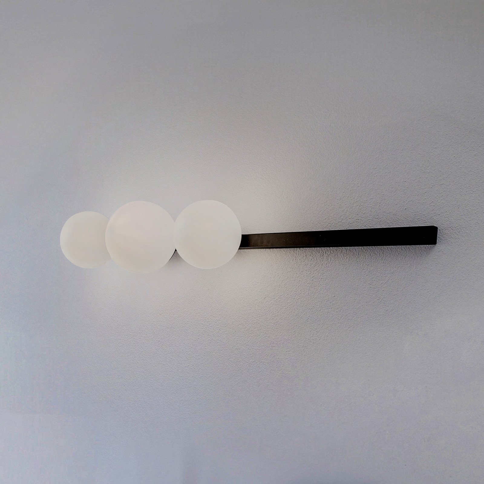 ALDEX Aplica de perete Garda 3 negru metal sticlă 3 becuri - Camera de zi / sufragerie - modern - negru alb